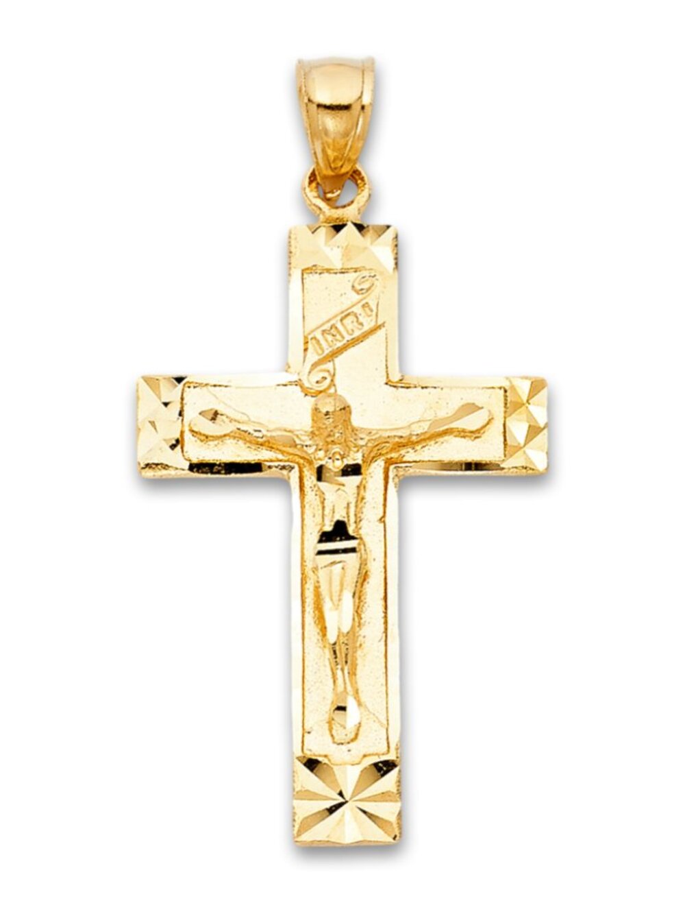 14K Yellow Gold Fancy Crucifix Pendant | Religious Symbol By Tehrani Jewelry